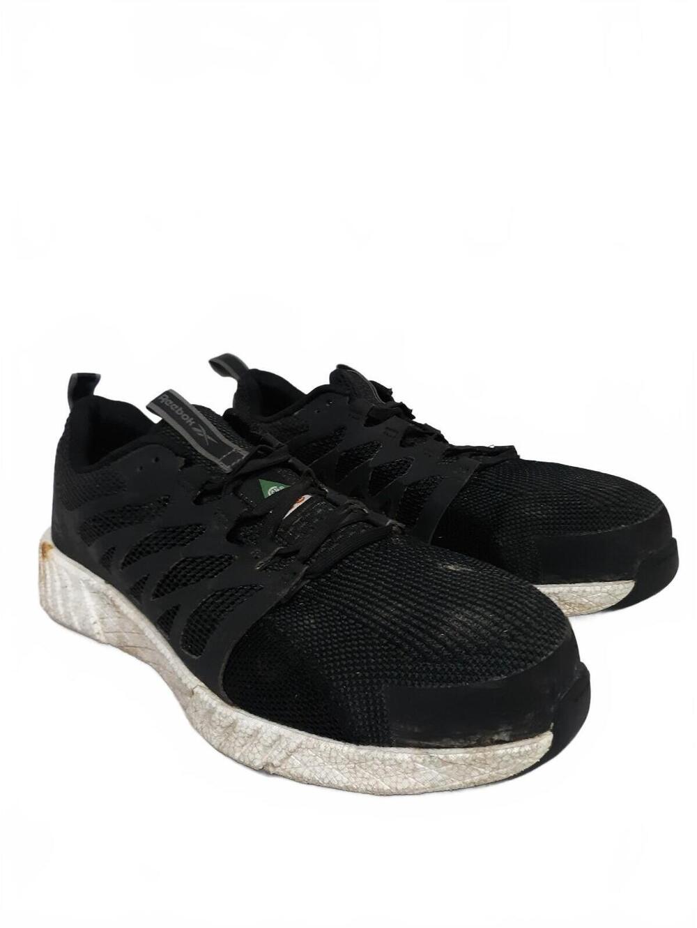 Reebok IB4311 Men Work Shoes 10 W Wide Composite Toe Fusion Flexweave Black ESR